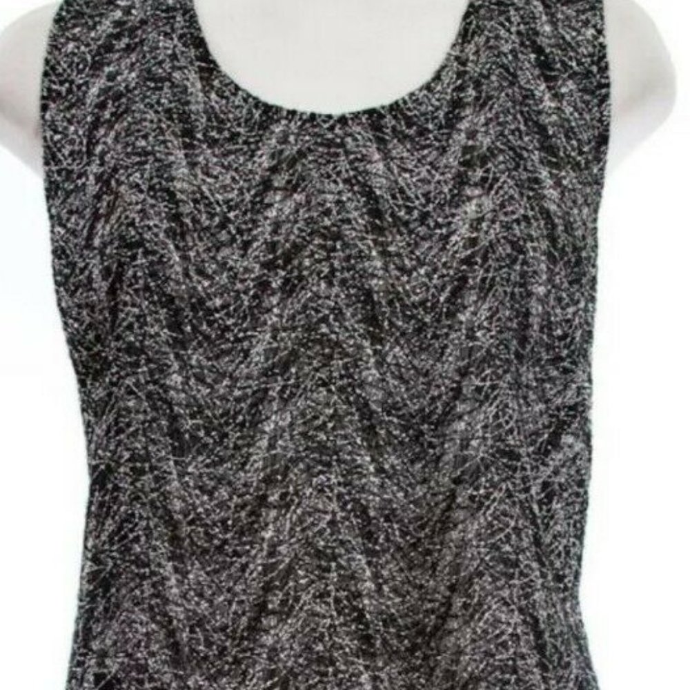 Jones New York Women's Black & Sliver Tank Top Msrp $99.00